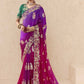 Ombre Purple Banarasi Silk Saree Online in India