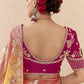 Ombre Peach Banarasi Silk Saree Online in India