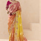 Ombre Peach Banarasi Silk Saree Online in India