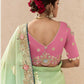 Ombre Mint Green Banarasi Silk Saree Online in India