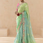 Ombre Mint Green Banarasi Silk Saree Online in India