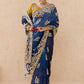 Ombre Navy Blue Banarasi Silk Saree Online in India