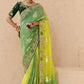 Ombre Light Green Banarasi Silk Saree Online in India