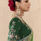 Ombre Green Banarasi Silk Saree Online in India