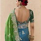 Ombre Green Banarasi Silk Saree Online in India