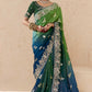 Ombre Green Banarasi Silk Saree Online in India