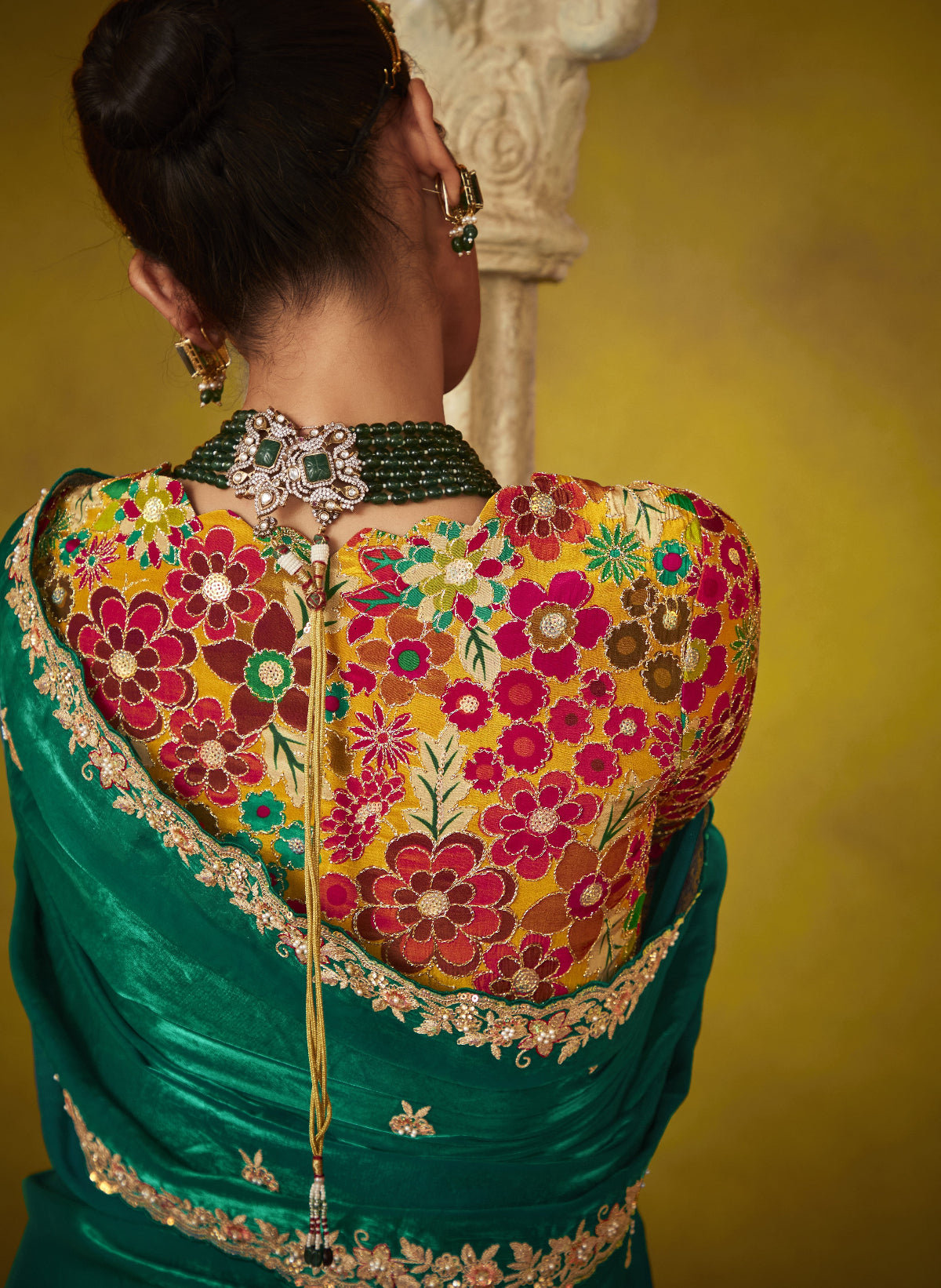 Shop Green Tissue Silk Sarees Online - STORI
