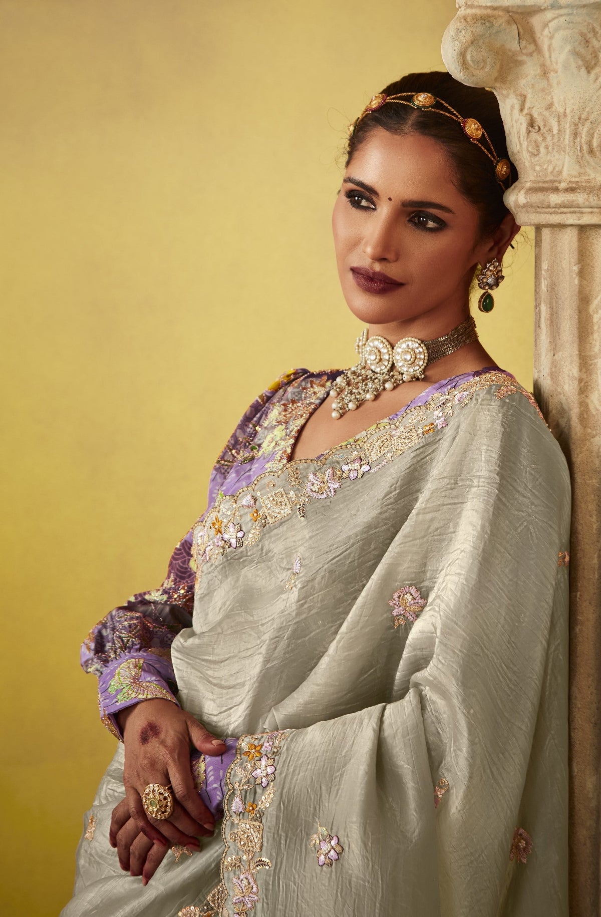 Shop Green Tissue Silk Sarees Online - STORI