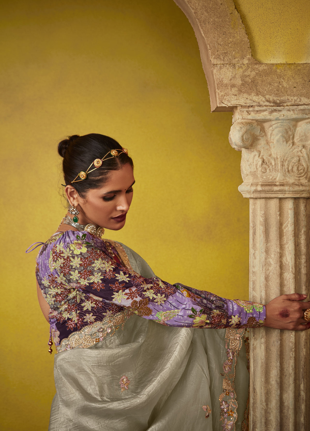 Shop Green Tissue Silk Sarees Online - STORI