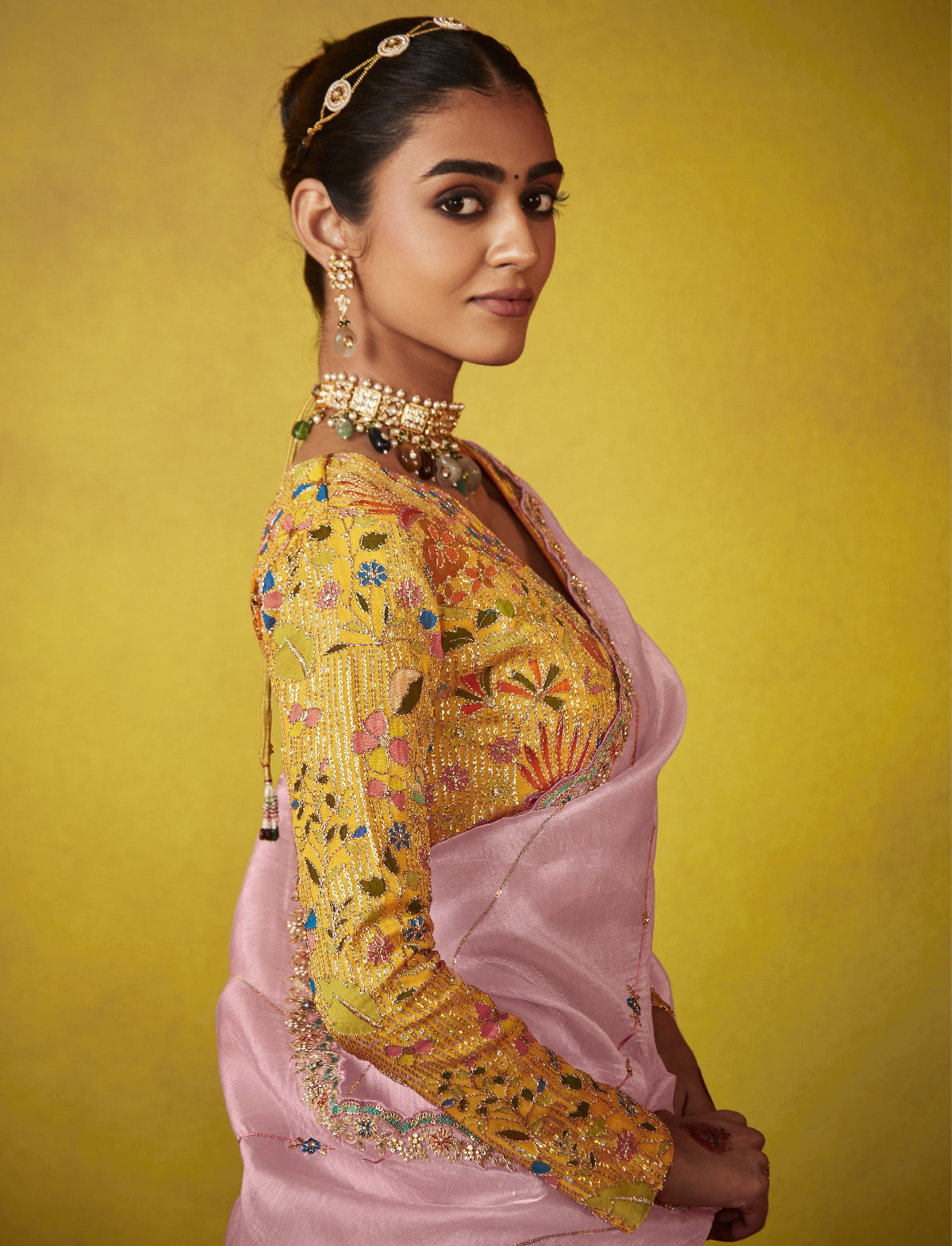 Shop Pink Tissue Silk Sarees Online - STORI
