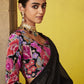 Shop Black Tissue Silk Sarees Online - STORI