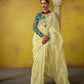 Shop Yellow Tissue Silk Sarees Online - STORI