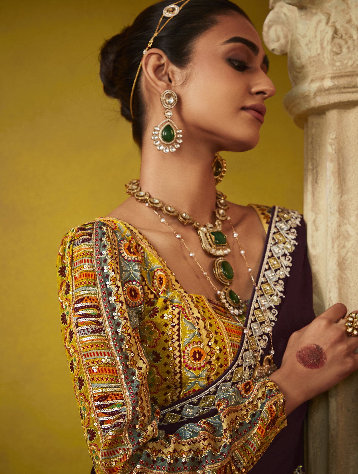 Shop Brown Tissue Silk Sarees Online - STORI