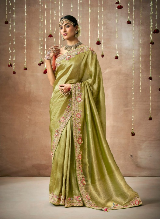 Shop Green Banarasi Sarees online at STORI