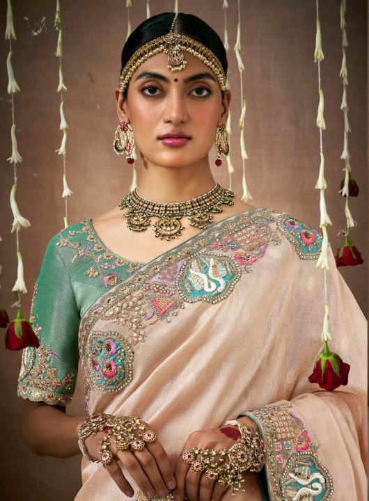 Shop pink Banarasi Sarees online at STORI