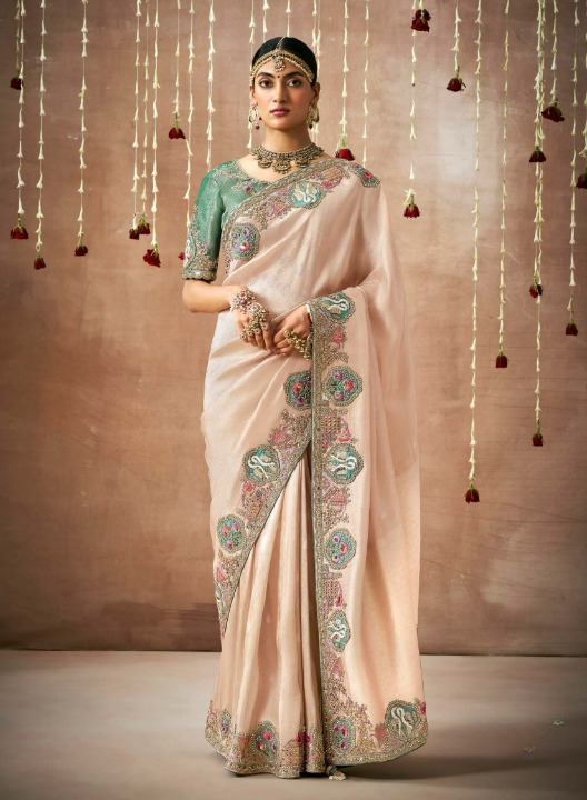 Shop pink Banarasi Sarees online at STORI
