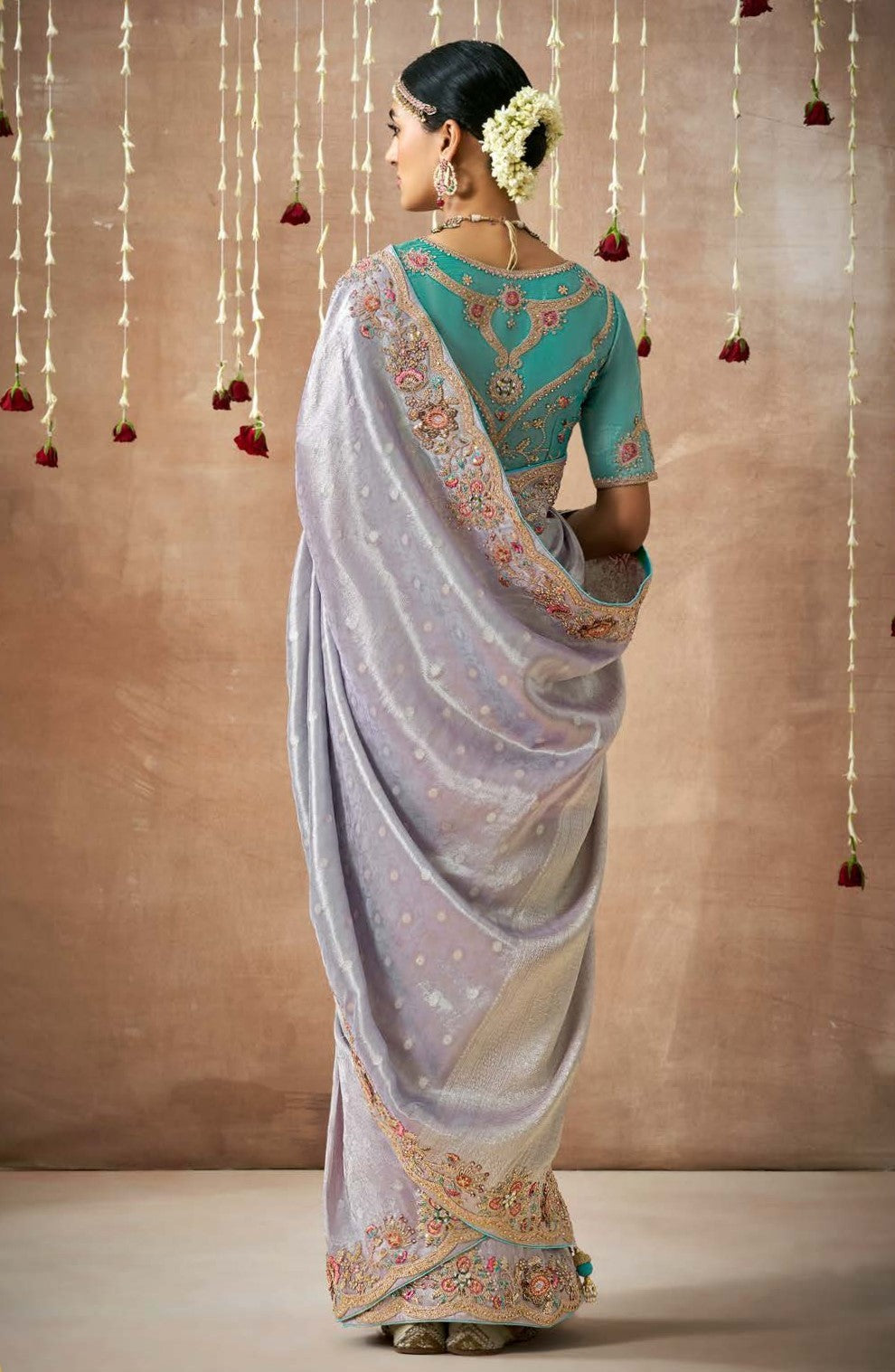 Shop Lilac Bridal Banarasi Sarees online at STORI