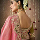 Shop Pink  Bridal Banarasi Sarees online at STORI