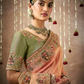 Shop Peach  Bridal Banarasi Sarees online at STORI
