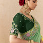 Ombre Light Green Banarasi Silk Saree Online in India