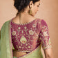 Green Tissue Silk Saree With Designer Blouse