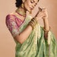 Shop Green Banarasi Silk Sarees Online - STORI