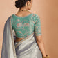 Shop Grey Banarasi Silk Sarees Online - STORI