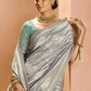 Shop Grey Banarasi Silk Sarees Online - STORI