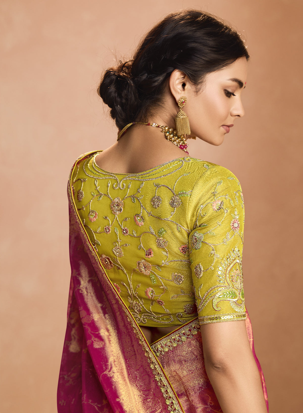 Shop Red Banarasi Silk Sarees Online - STORI
