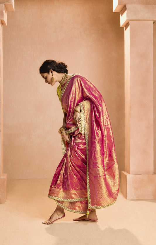 Shop Red Banarasi Silk Sarees Online - STORI