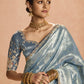 Shop Grey Banarasi Silk Sarees Online - STORI