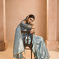 Shop Grey Banarasi Silk Sarees Online - STORI