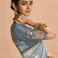 Shop Grey Banarasi Silk Sarees Online - STORI