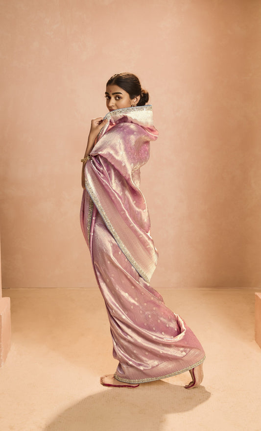 Shop Pink  Banarasi Silk Sarees Online - STORI