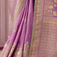 Mauve Banarasi Silk Saree Online in India