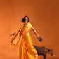 Cadmium Yellow Soft Satin Silk Saree