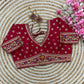 Embroidered Flowers With Sequins Designer Blouse With Latkans