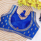 Embroidered Phantom Silk Blouse With Zari & Sequins Work