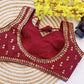 Embroidered Phantom Silk Blouse With Zari & Sequins Work