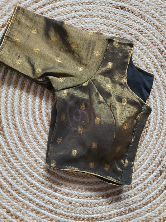 Tissue Silk Designer Blouse With Woven Zari Motifs