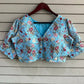 Hakoba Pure Cotton Designer Blouse With Puff Sleeves