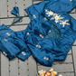 Floral Embroidered Work Silk Blouse With V-Neck At Back