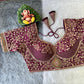 Sequin and Zari Embroidered Designer Blouse- Plus Size