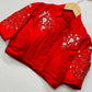 Beaded Handwork Embroidered Silk Blouse With Standing Collar