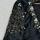Beaded Handwork Embroidered Silk Blouse With Standing Collar