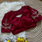Princess Cut Designer Silk Blouse with Beaded Handwork