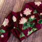 Lotus Printed Designer Blouse With Sequins Handwork