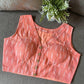 Ikkat Cotton Sleeveless Blouse With V-Neck