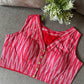 Ikkat Cotton Sleeveless Blouse With V-Neck