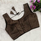 Princess Cut Brocade Silk Blouse With Sleeves Option